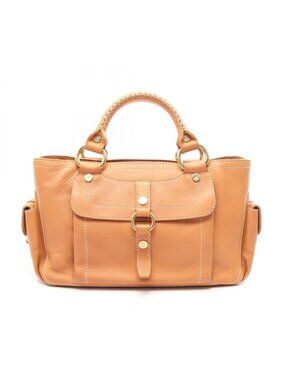 Celine Handbag Boogie Bag Beige Leather